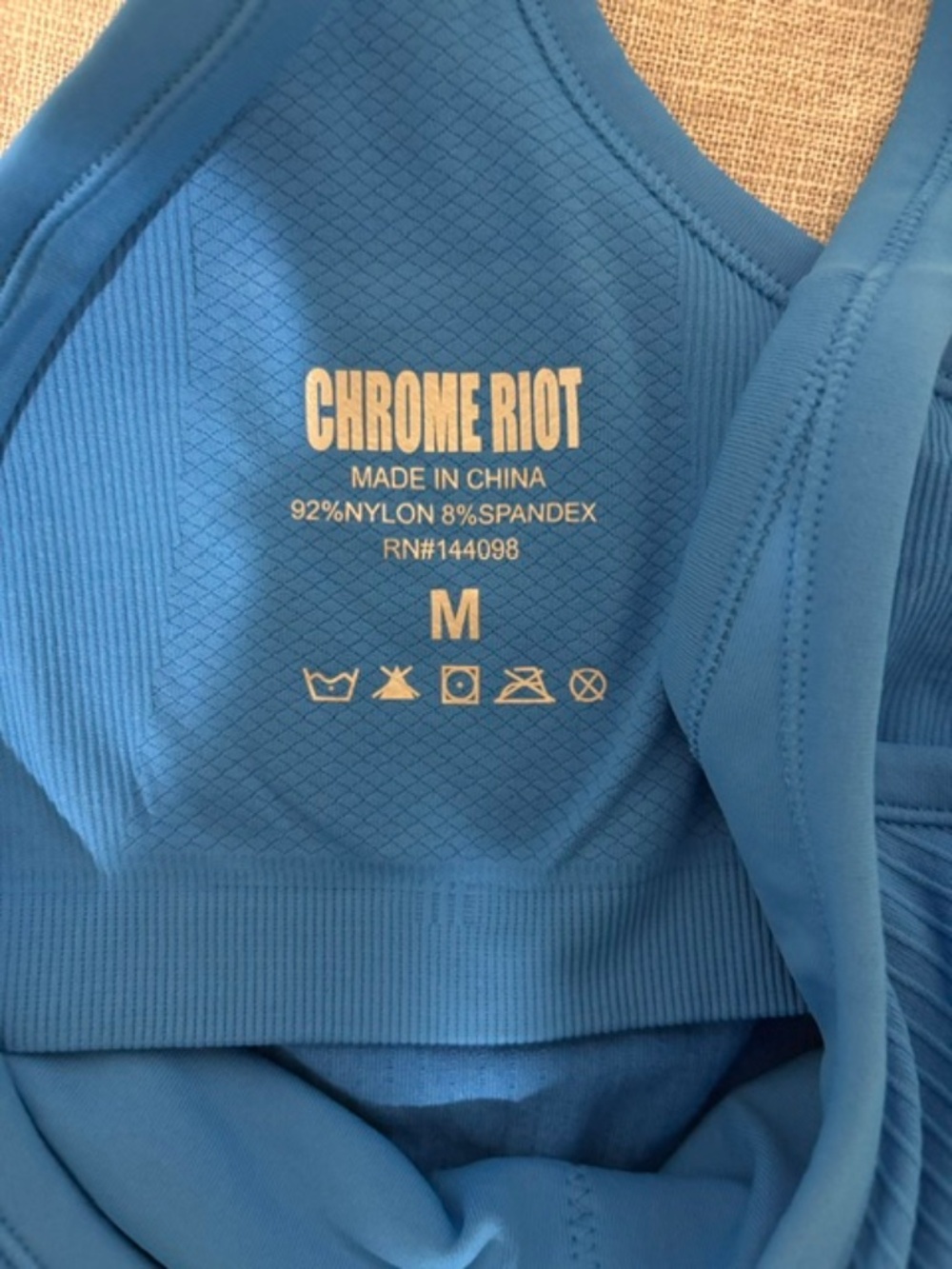 Chrome Riot Ribbed Racerback Tank | NWT | M - Picture 3 of 3